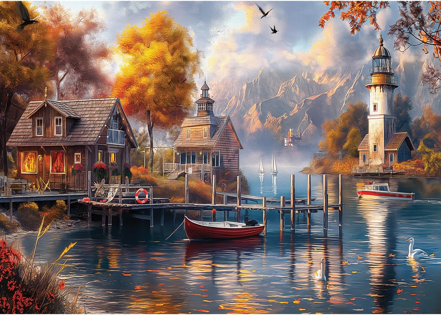 Anatolian Puzzle - Autumn at The Lake, 1500 Piece Puzzle, #4581