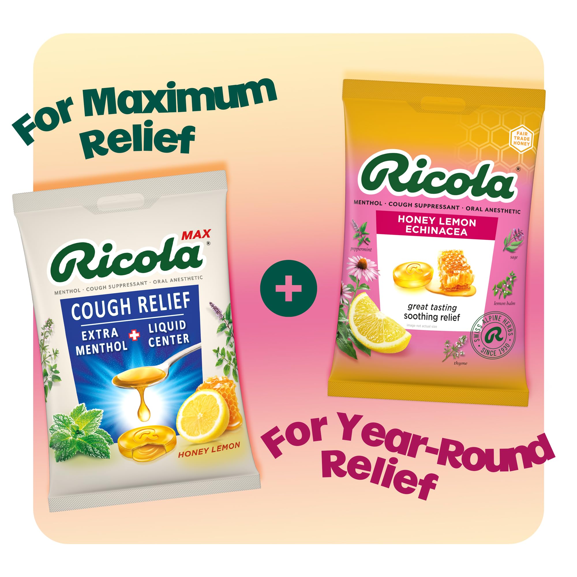 Ricola, Throat Drops Echinacea Honey Lemon, 45 Count — Amazon image 5