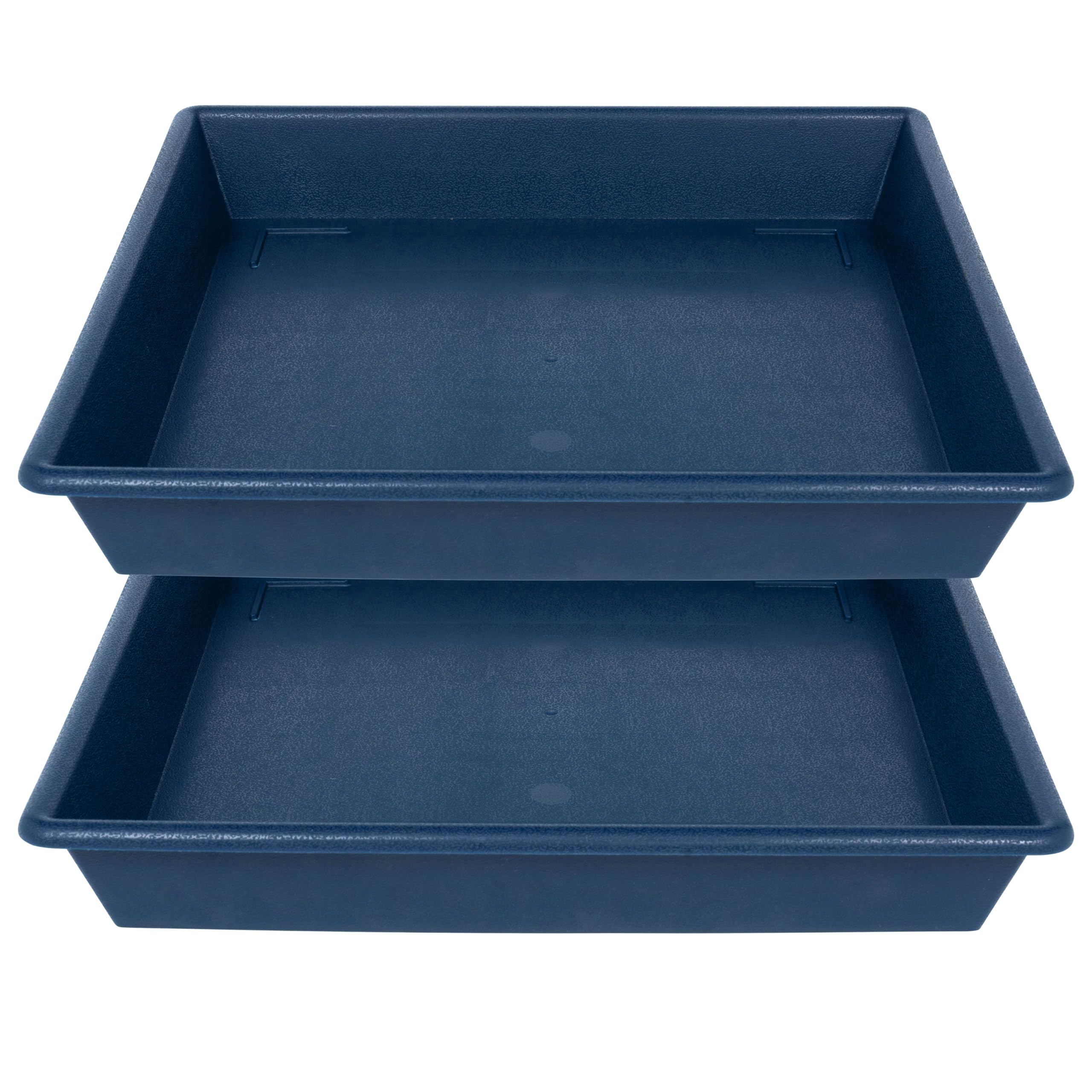 NIMYAU Square Plant Saucer 18 Inch 2 Pack, Large Plant Trays for Pots Heavy Duty Plastic Plant Saucers for Indoors Outdoors, Flower Pot Plant Drip Trays No Holes Plant Lover Gardening Gifts