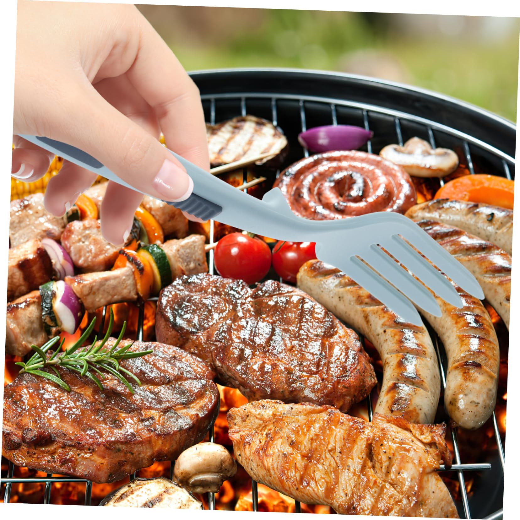 STOBAZA Portable Salad Fork Kitchen Accessory Reusable Cooking Fork Comfortable Grip