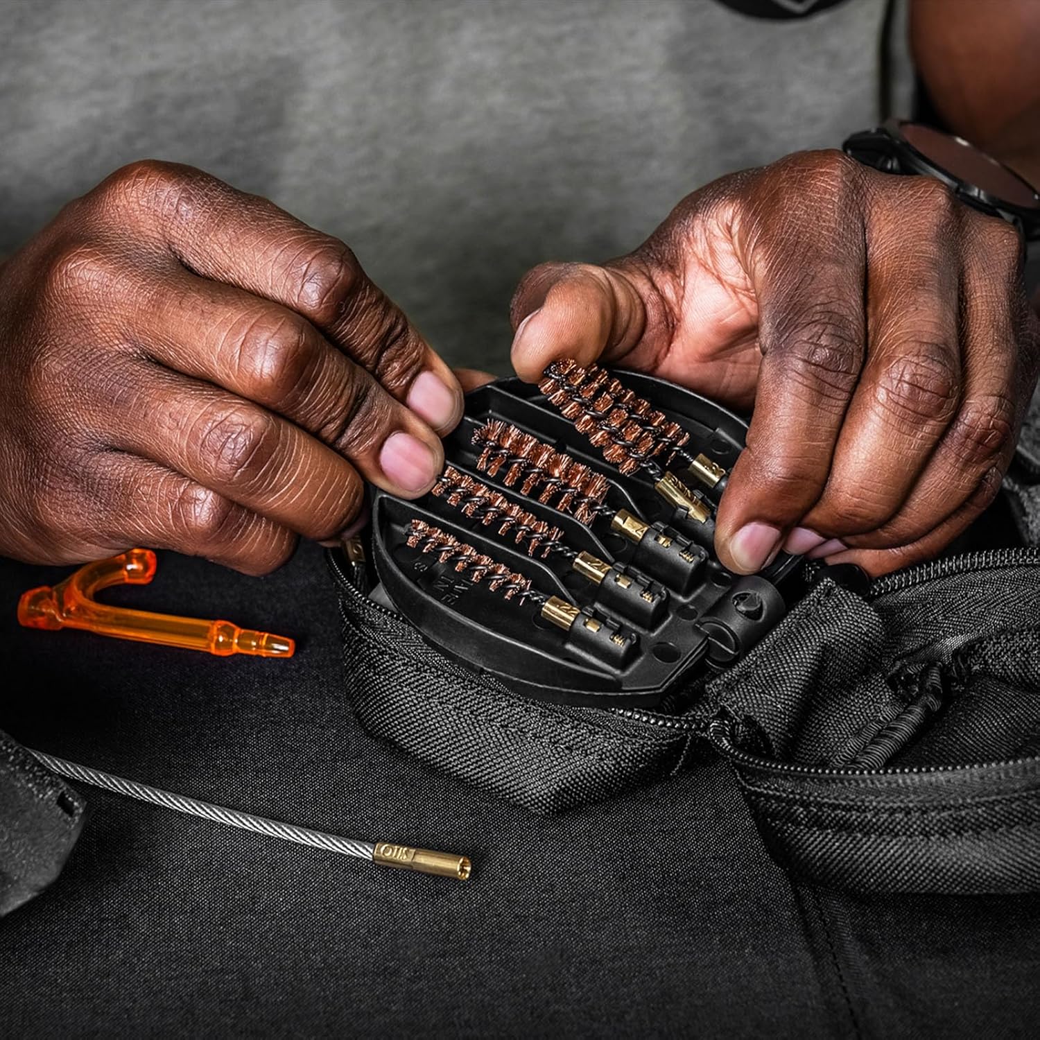 GRITR Gun Cleaning Kit for Handguns, Rifles & Shotguns – Cleaning Brushes, Patches & FP-10 Lubricant Elite CLP