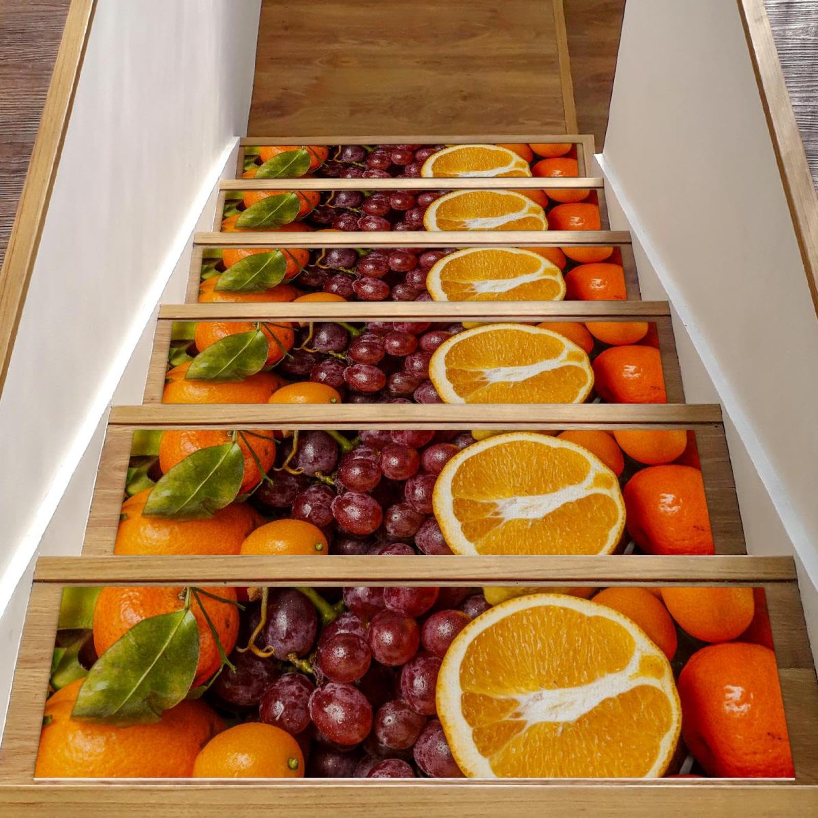 Peldaños de escalera de frutas de 8x30 pulgadas para madera alfombras antideslizantes pack de 15