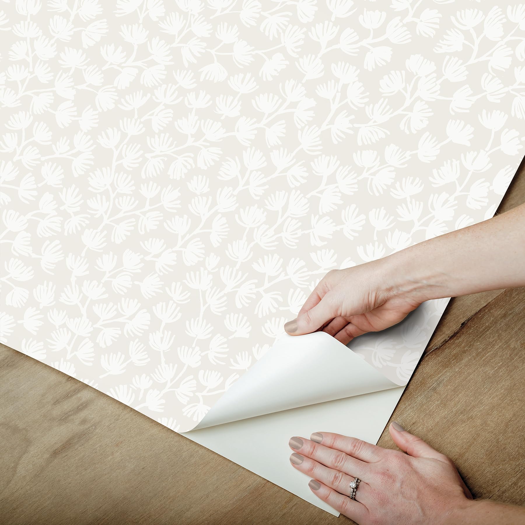 NuWallpaper Papel pintado de madera flotante de helecho marino, SSS6306