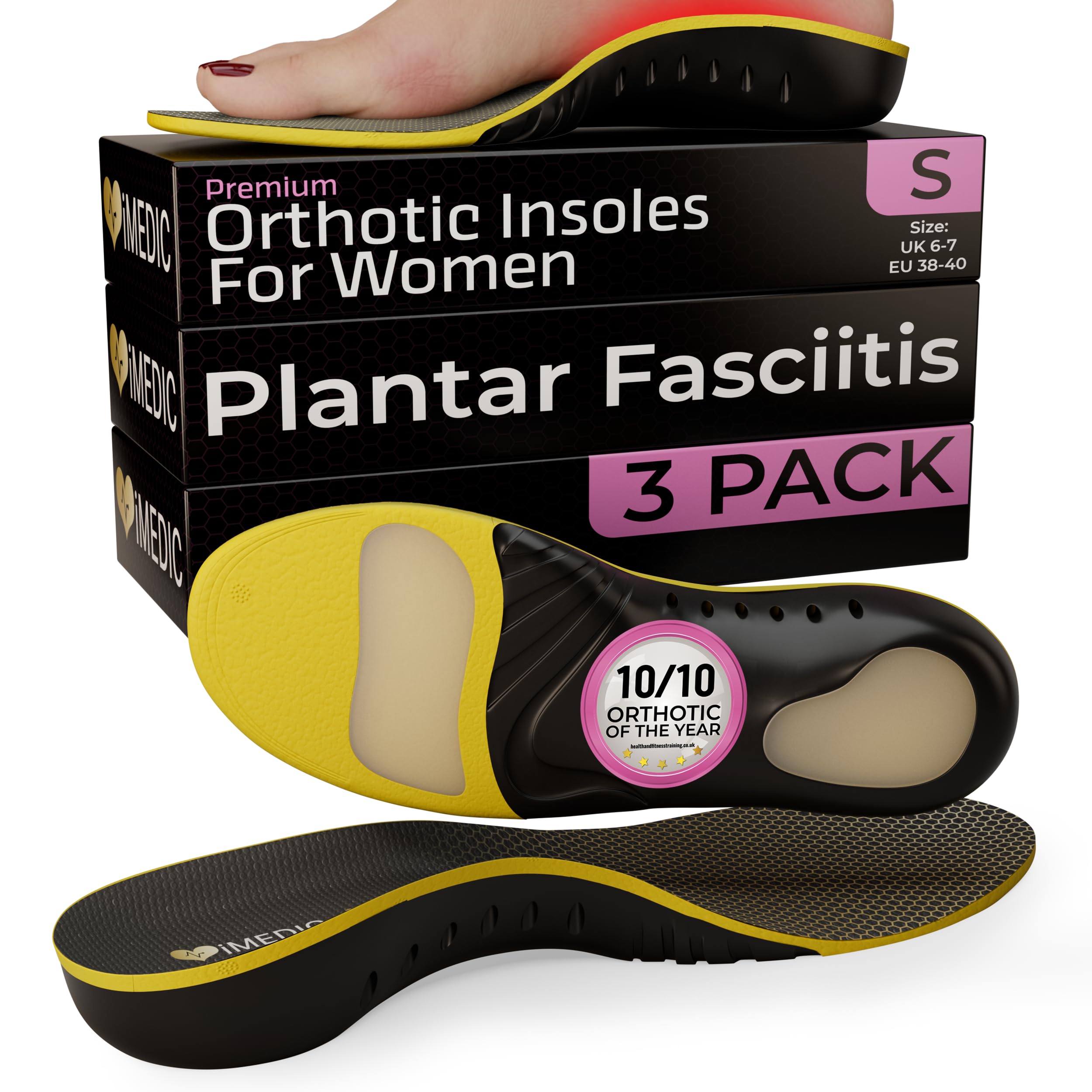 iMedic Orthotic Insoles for Men for Plantar Fasciitis Size L UK 9-10 – Arch Support for Men – Shoe Inserts – Insoles for Plantar Fasciitis – Orthotic Support — view 22