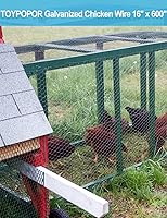 Vista 2 de TOYPOPOR Malla de Alambre de Pollo 40cm x 15m (16"" x 600""), Valla de Malla Hexagonal Galvanizada Antióxido para Exteriores para Proteger Plantas