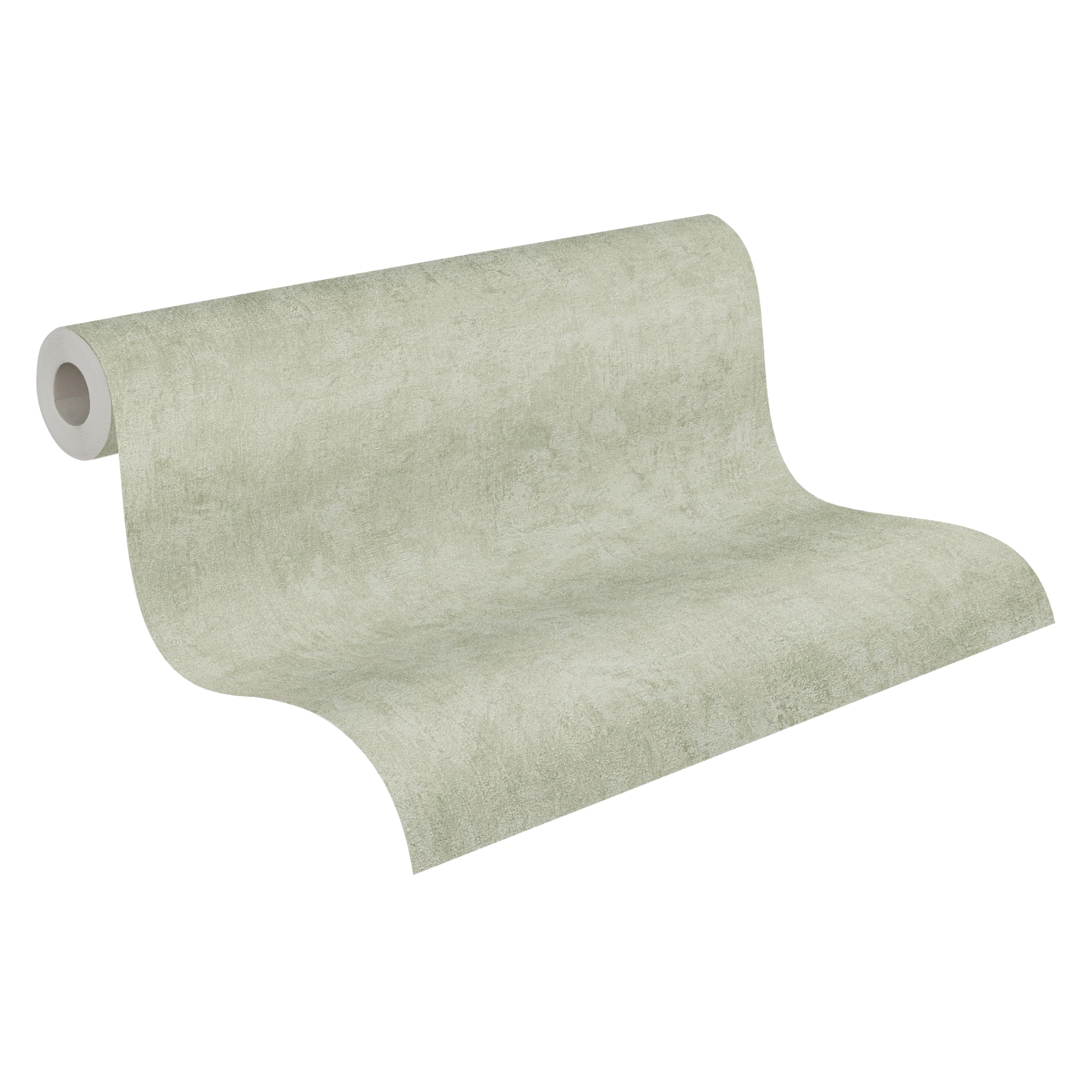 Papier peint intissé vert métallisé pour créer un salon cosy et moderne