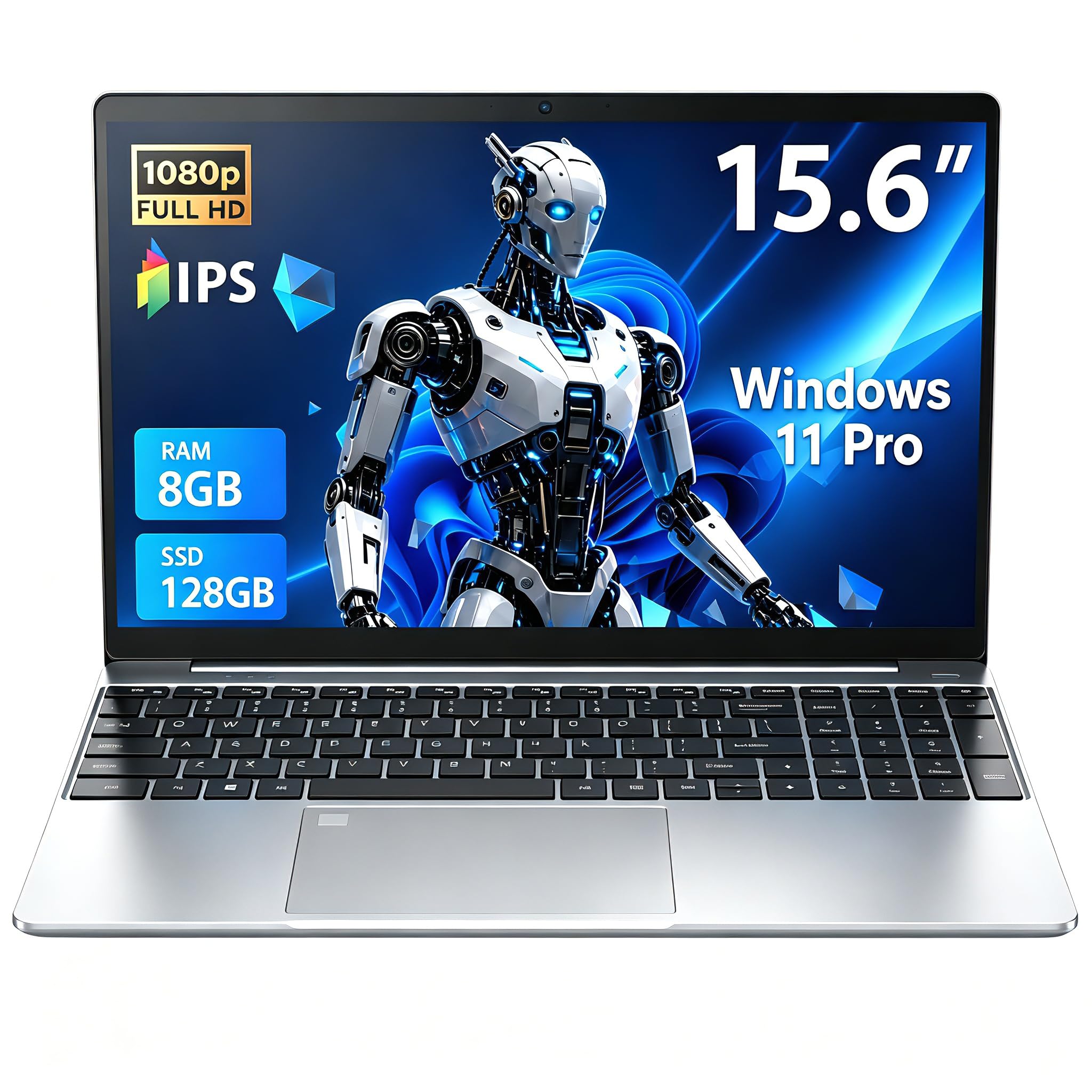 PC Portatile 15,6″ FHD IPS Celeron 5205U, 8GB DDR4, SSD 128GB, Tastiera LED