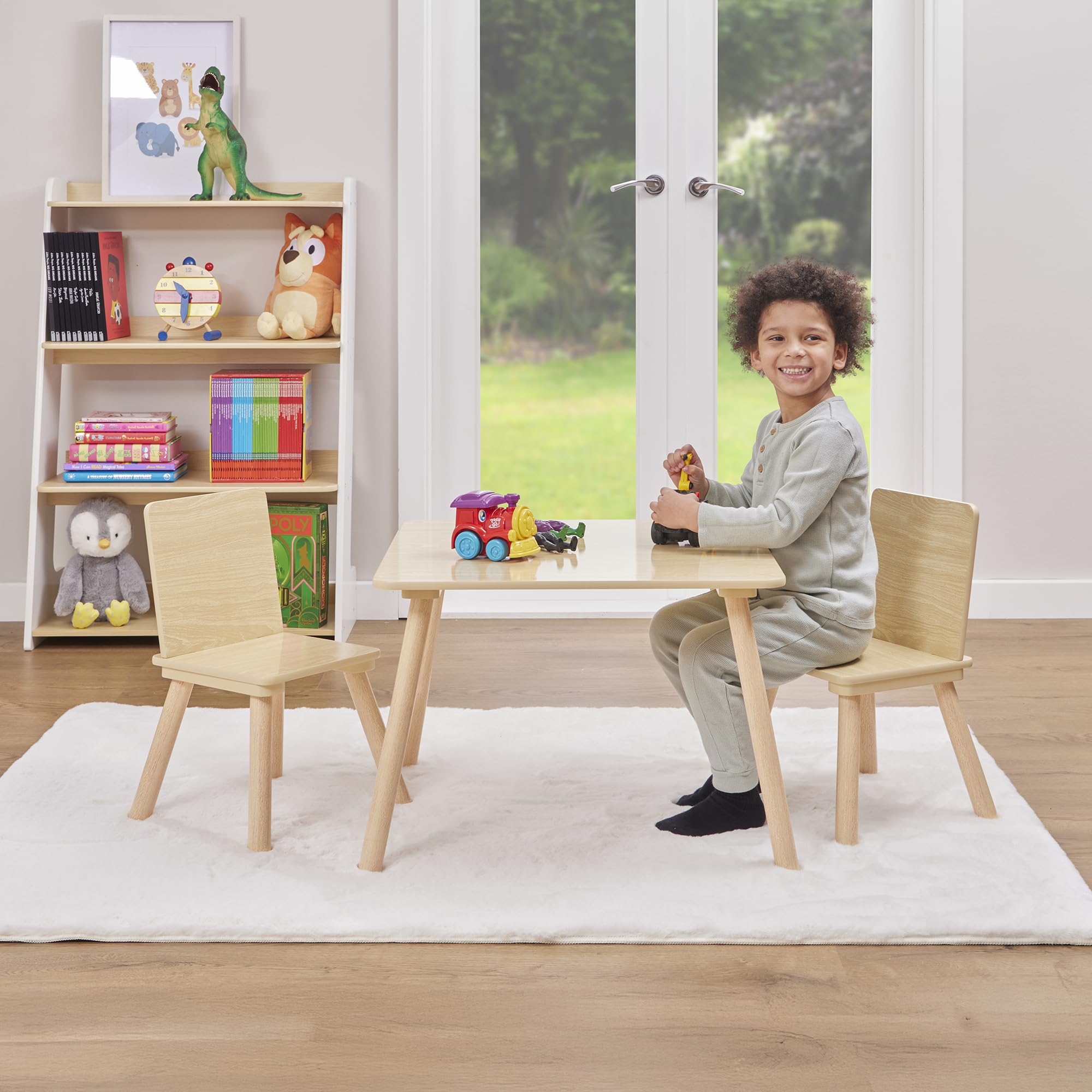 Liberty House Toys Kids Table - Natural Wood - 2 Seater