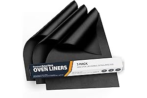 3 Pack Oven Liners for Bottom of Oven - Non Stick Reusable Heavy Duty Liner