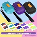Cas de jeux de cartes de voyage compatible avec jeu de cartes, cas de cartes compatible avec UNO Case de carte, étui de carte à jouer, titulaire de carte de jeu (sans compter les cartes) (bleu)