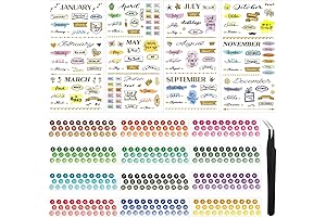 16 Sheets Monthly Planner Stickers: Functional and Aesthetic Calendaring