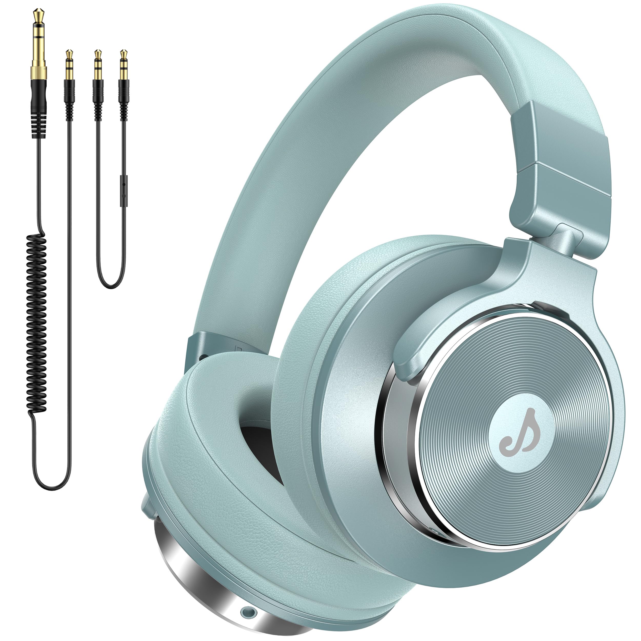 syndesmos Over Ear Kopfhörer mit Kabel, 50mm Treiber DJ Kopfhörer Professionell Studio Kopfhörer 3,5mm/6,35mm Klinke Share-Port DJ Headphones für Studio, Podcast, Monitoring, PC