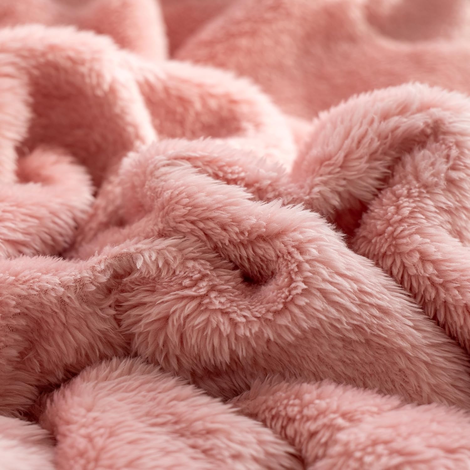 UKELER Sherpa Fleece Blanket 50 × 60 inch Fuzzy Soft Bed Blanket Thick Floral Throw Blanket for Couch Sofa Bed Office Camping, Pink - Image 5
