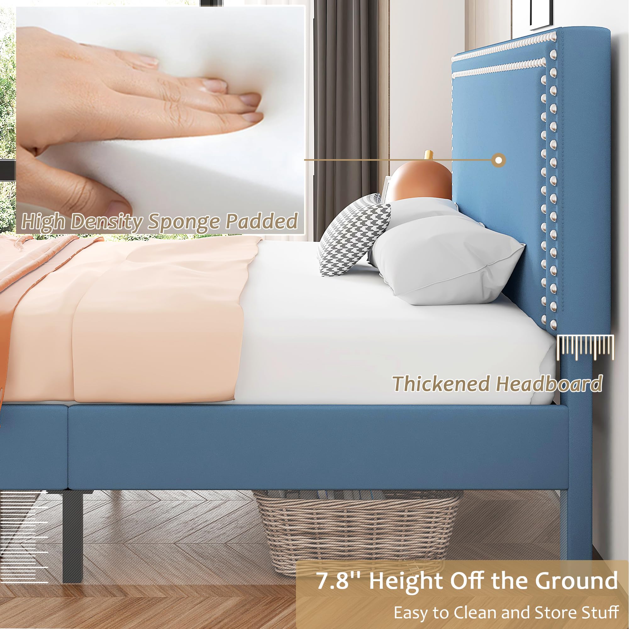 Snapklik.com : VECELO Full Size Bed Frame