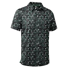 SWISSWELL Mens Golf Shirt Short Sleeve Moisture Wicking Print Polo Shirts for Men Performance Collared Summer Athletic Tshirt