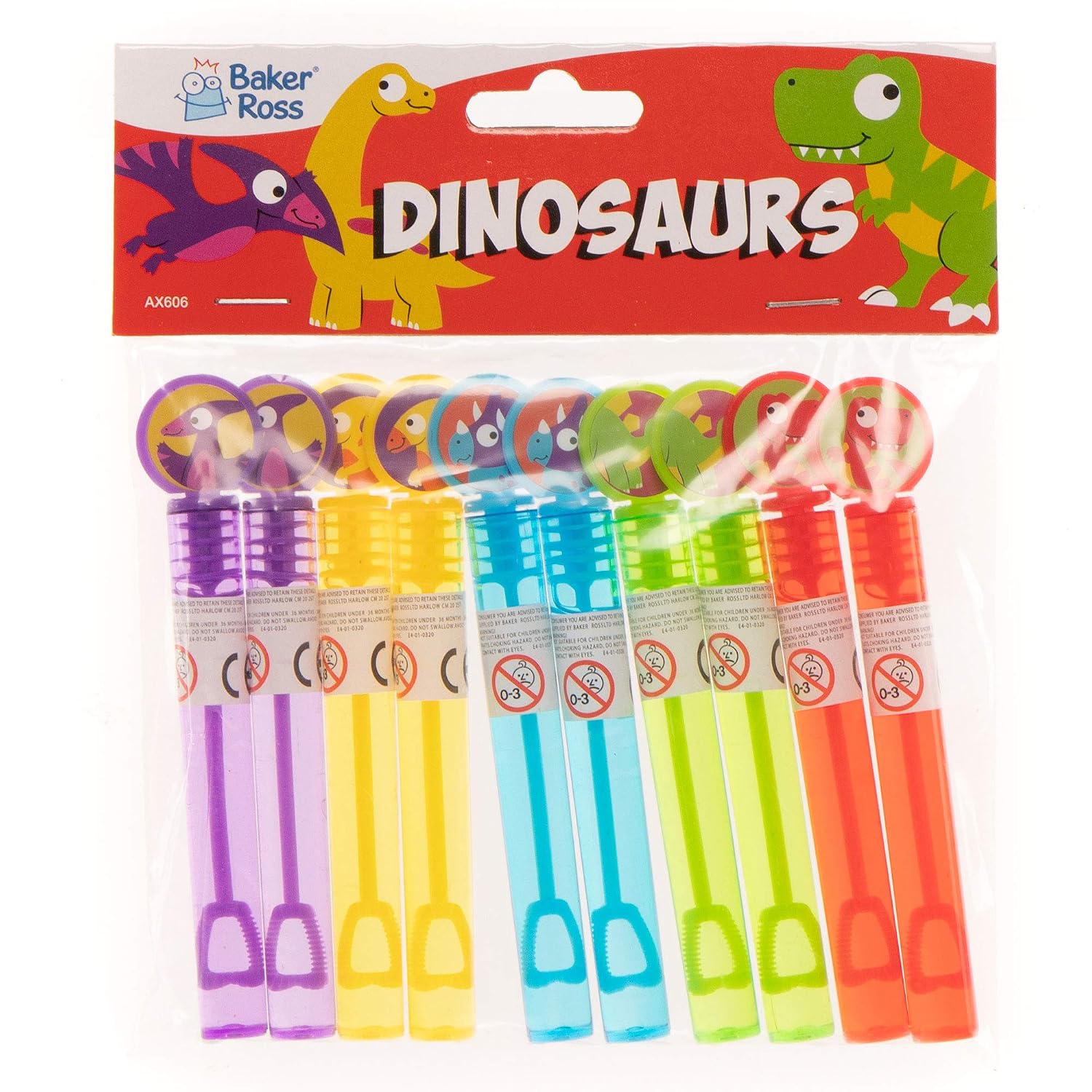 Baker Ross AX606 Dinosaur Touchable Bubbles - Pack of 10, Bubble Wands for Kids Party Bags, Fun Outdoor Toys and Pocket Money Toys - Image 4