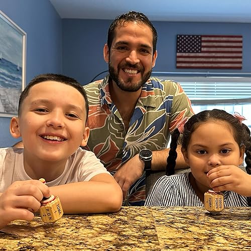 Miniatura 5 de Toma Todo - Juego mexicano de 3 pulgadas (paquete de 2) - Pirinola Mexicana Spinning Top Game - Juguetes mexicanos premium, Artesania Mexicana De