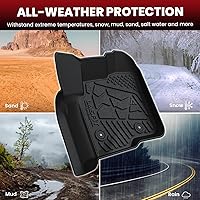 Vista 5 de LASFIT - Tapetes para Ford F250 y F350 2012-2016 sin palanca de cambio manual de tracción, protectores de TPE para todo clima, piso alfombrado