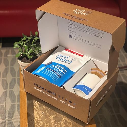 Miniatura 9 de Marine Collagen Starter Kit  Soporte para piel, cabello, uñas y articulaciones  Contiene tarro de cerámica, cuchara y dos bolsas de tamaño completo