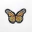 Embroidery Patch Butterfly Golden Yellow Embroidered Patch, Animals Iron On Patch, Butterflies Embroidered Patch Summer Sprin