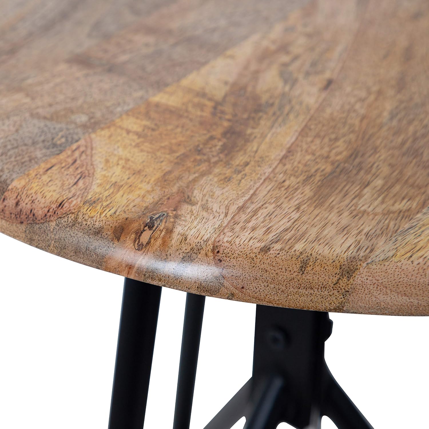 Kate and Laurel Pallson Boho Side Table, 18 x 18 x 22, Natural, Modern End Table for Storage and Display