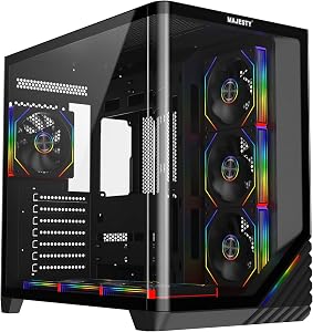 Majesty Boulevard Sleek Front Lighting Mid-Tower Black