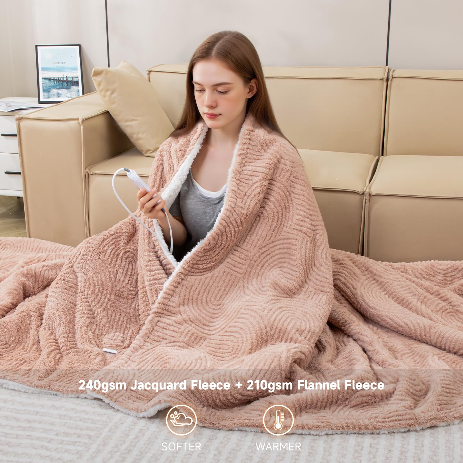 Amazon.com: TiMiCalda Heated Blanket Queen Size - 84
