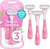 Gillette Venus Sensitive rastrillos desechables para mujer - paquete individual de 3 rastrillos, 3 unidades 1