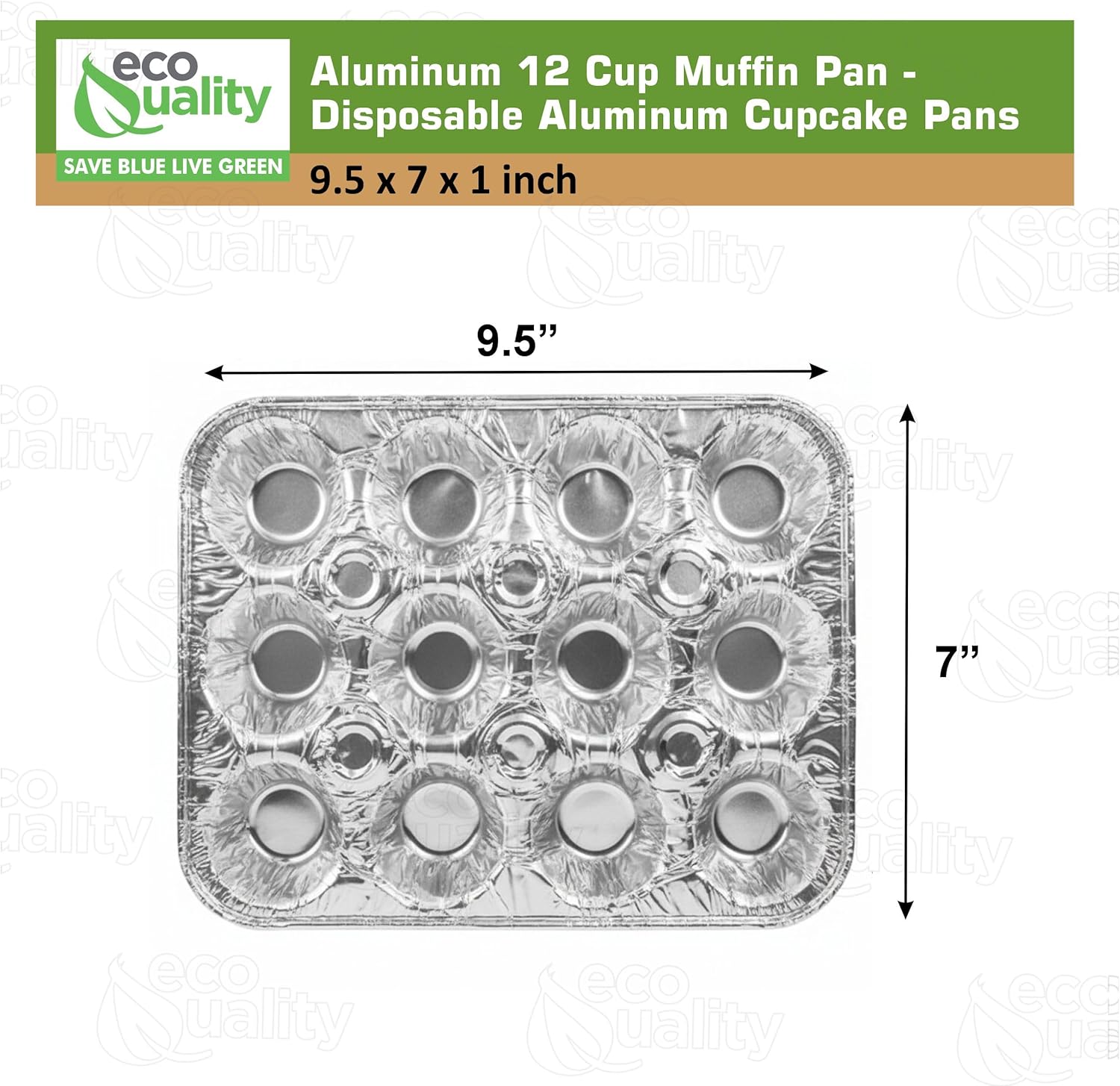 Aluminum 12 Cup Muffin Pan - Disposable Aluminum Cupcake Pans - Muffin Tin Great for Baking Cupcakes, Mini Muffins, Small Pies - Heavy Duty, Durable Reusable Recyclable - Bake Sale Pans Bulk (30)