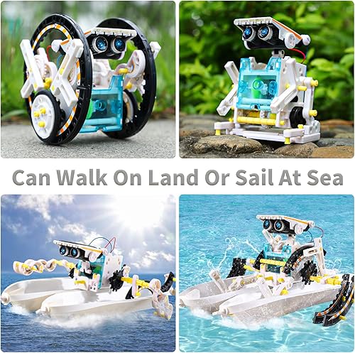 Miniatura 4 de Lucky Doug Kit de robot solar STEM 12 en 1, juguetes de regalo para niños de 8, 9, 10, 11, 12, 13 años, juego de experimentos de ciencia de