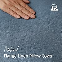 Vista 185 de Foindtower Paquete de 2 fundas de almohada decorativas de lino y liso, funda de cojín decorativa suave, estilo bohemio campestre para silla, sofá