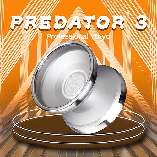Miniatura 6 de Yoyo profesional bimetálico, yoyo que no responde para adultos, jugadores avanzados, yoyo de truco Predator 3 con rodamientos YOYO prémium con