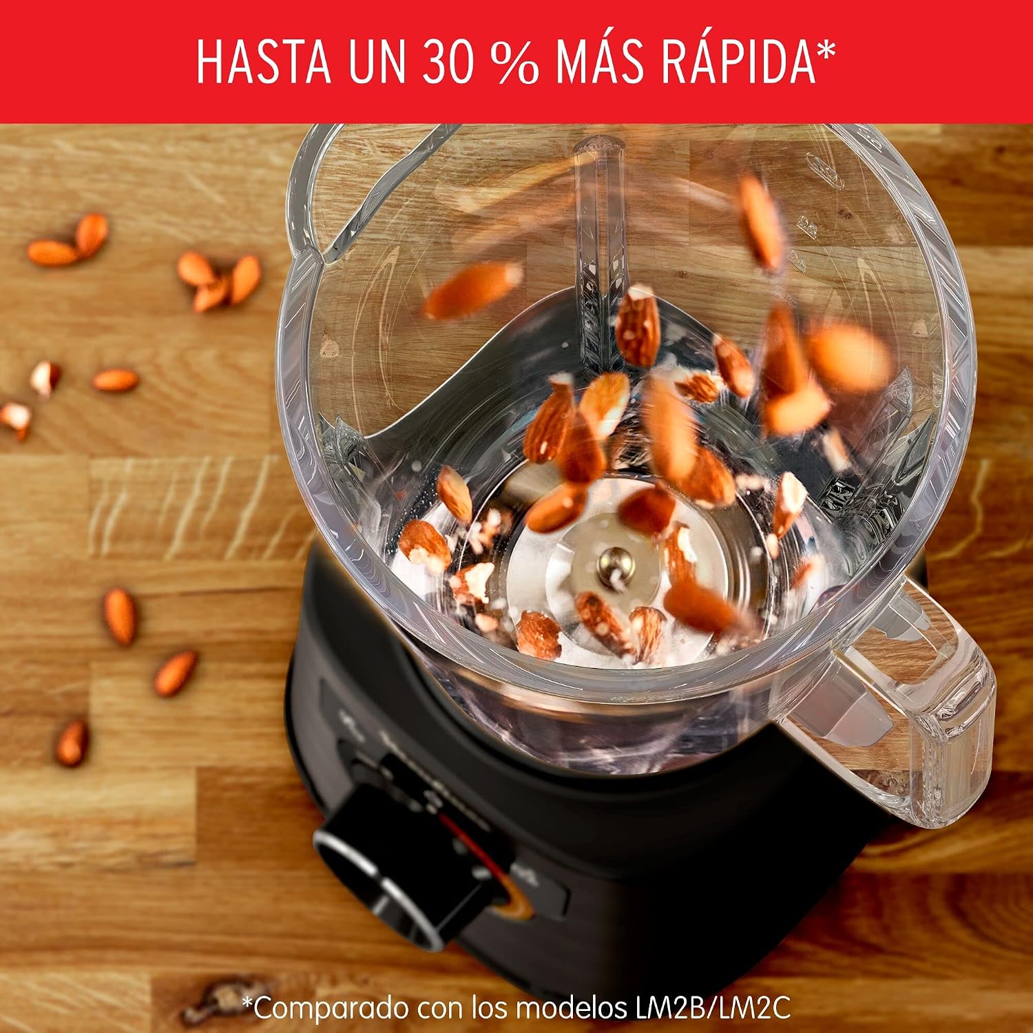 Moulinex Perfect Mix+ LM88A8 - Batidora de vaso de 1200 W, resultados rpidos, 1,5 L capacidad, 3 programas: batidora smoothie, pica hielo, autoclean, jarra de tritn, incluye estptula, negro