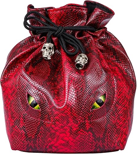 Miniatura 23 de Bolsas grandes para dados D&D con bolsillos, bolsa de almacenamiento verde con logotipo D20 para dados de juego de rol DND