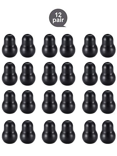 Miniatura 6 de Maitys 24 piezas de repuesto para estetoscopio, tapones para los oídos universales de silicona suave (negro)