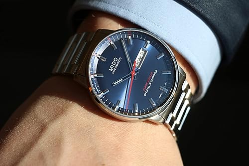 Miniatura 3 de Mido Commander Chronometer - Reloj automático suizo para hombre - Esfera azul - Caja de 157 pulgadas - M0214311104100 Azul  Patchwork Pulsera