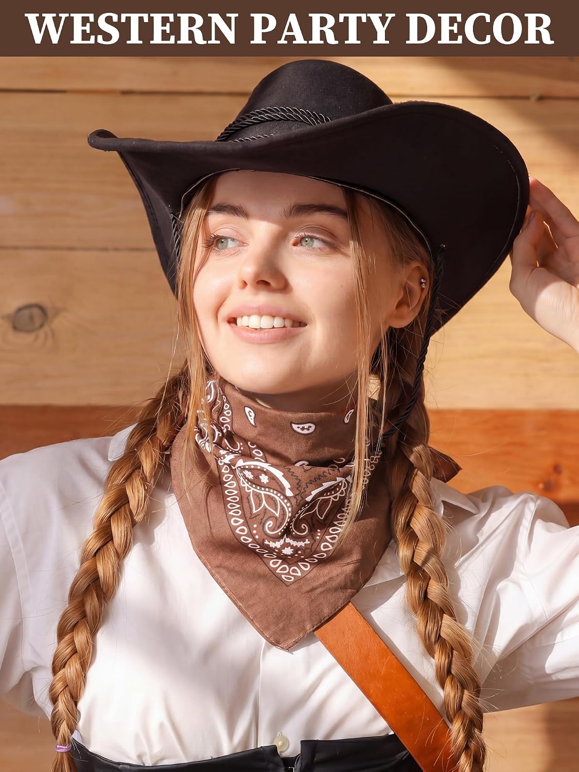 Unittype 100 Pack Paisley Bandana for Western Party image 4