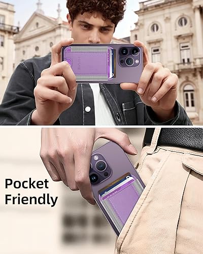 Miniatura 7 de HiWe Cartera MagSafe, cartera magnética más fuerte para iPhone serie 1615141312, soporte para 7 tarjetas, cartera magnética para teléfono, billetera