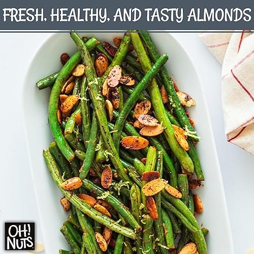 Miniatura 6 de Oh! Nuts Almendras naturales en rodajas  crudas  100% naturales  2 libras  Rebanadas de almendras altas en proteínas  Empaquetadas en bolsa de