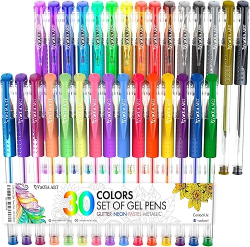 BolĂgrafos de colores 30 bolĂgrafos de gel con purpurina para niños bolĂgrafos coloridos para espirografĂa Deluxe BolĂgrafos de colores 30 bolĂgrafos de gel con purpurina para niños bolĂgrafos coloridos para espirografĂa Deluxe