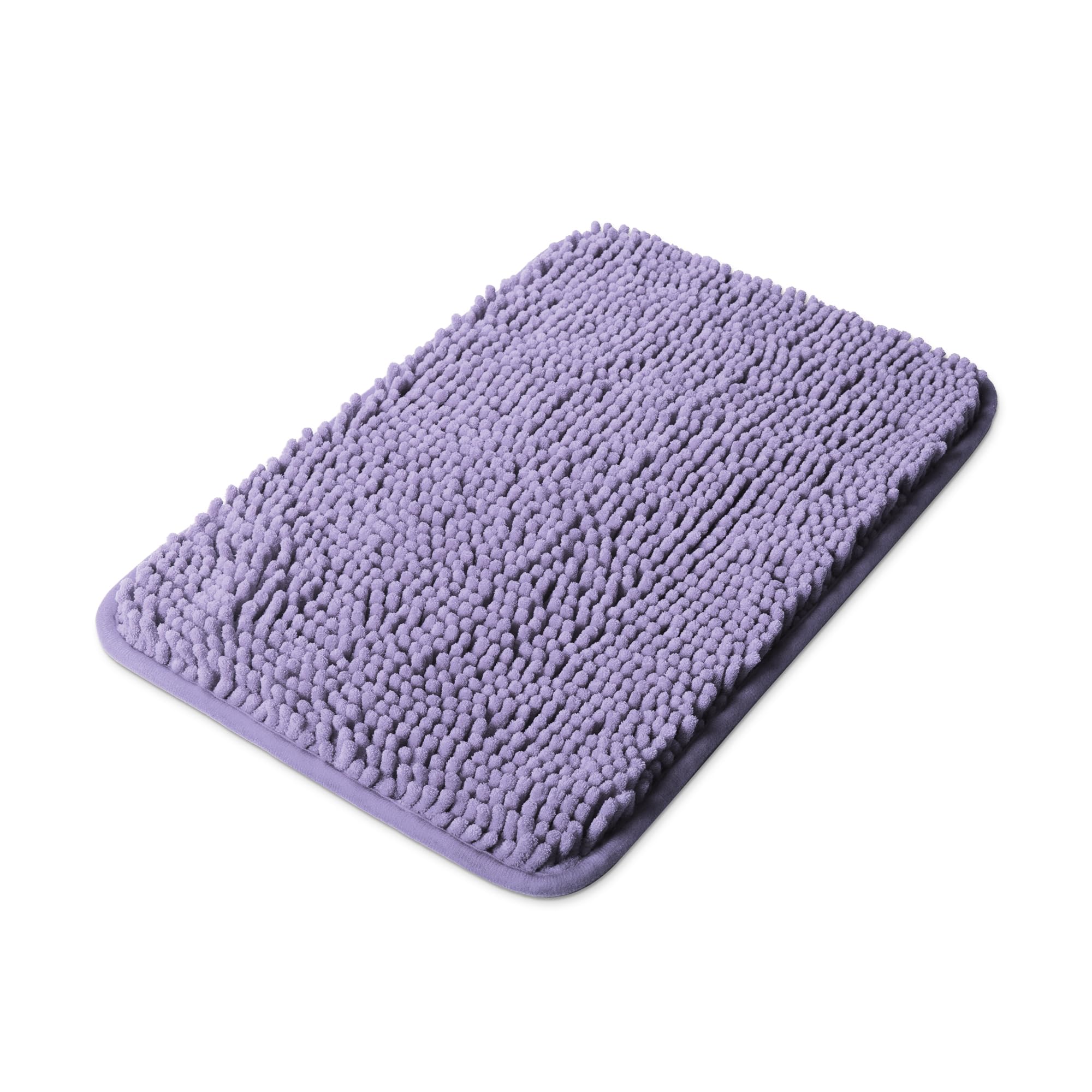 Yeaban Small Bathroom Rugs 12"x18" – Chenille Bath Mats | Absorbent and Washable Bath Rug Non-Slip, Plush and Soft Rugs for Bathroom, Shower(Lavender) — image 1