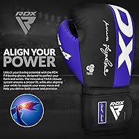 Vista 7 de Guantes de boxeo RDX, guantes de entrenamiento de cuero Maya para Muay Thai, kickboxing, sparring, saco de boxeo, guantes de kickboxing