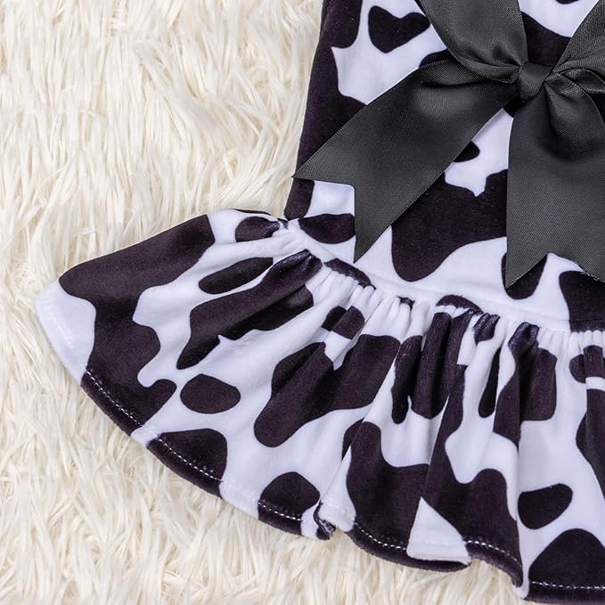 Vestido de Cuello Alto de Terciopelo para Perro Pequeño Tema Vaca Talla L miniatura 7