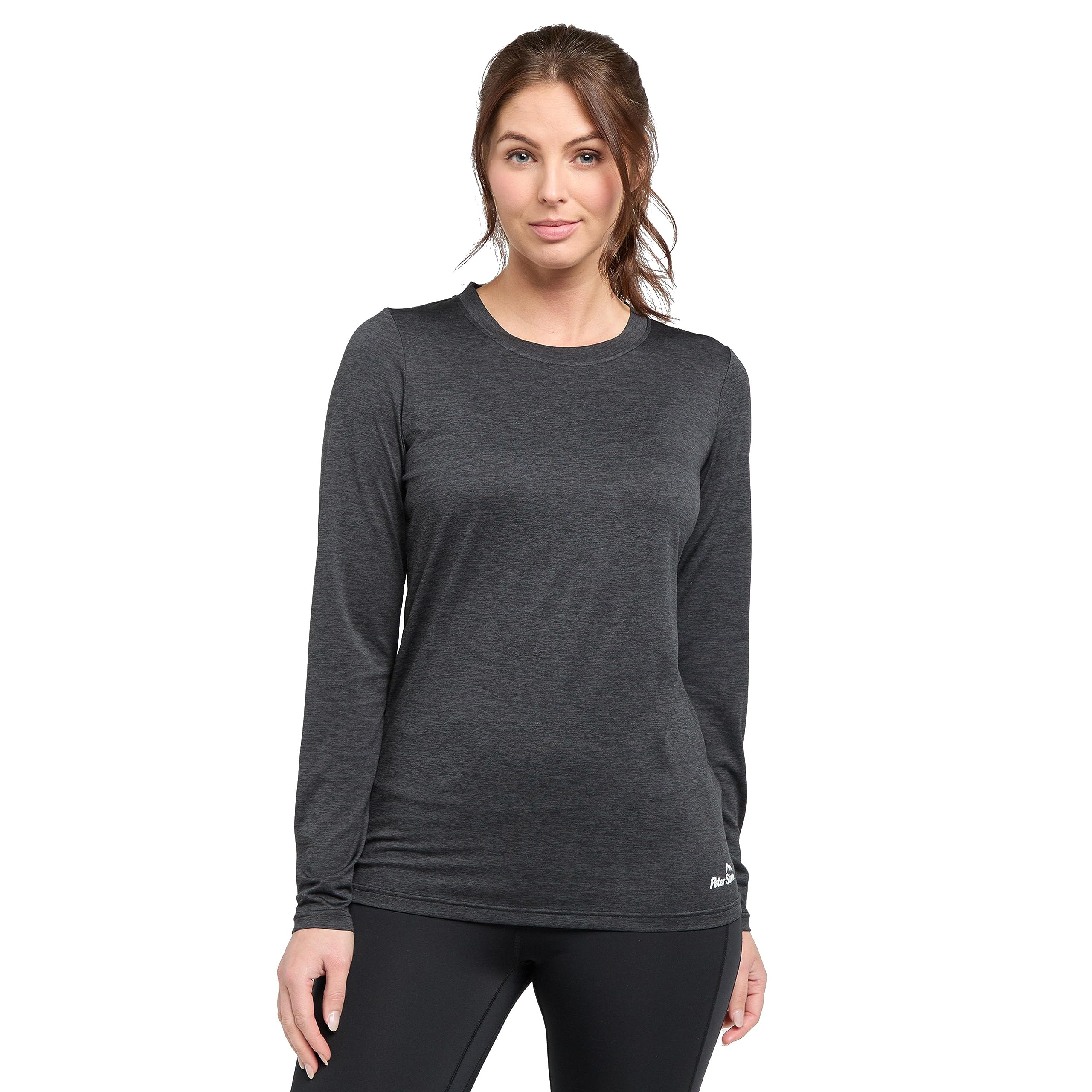 Peter Storm Women’s Active Long Sleeve T-Shirt, Lightweight and Breathable Women's Baselayer Top (20, Black)
