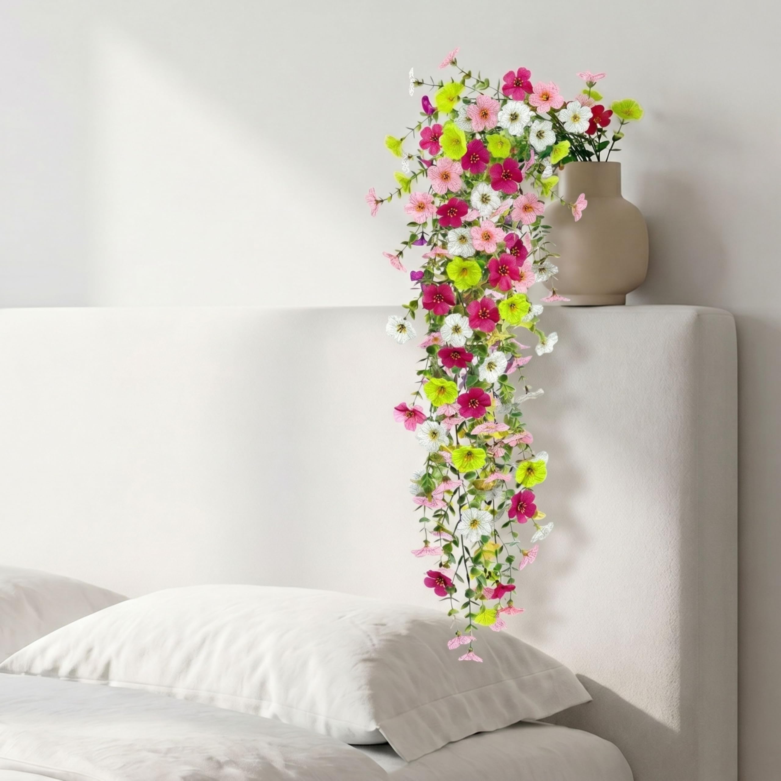 Dekorly Eucalyptus Vine with Daisy Flowers - 2 Pack -7