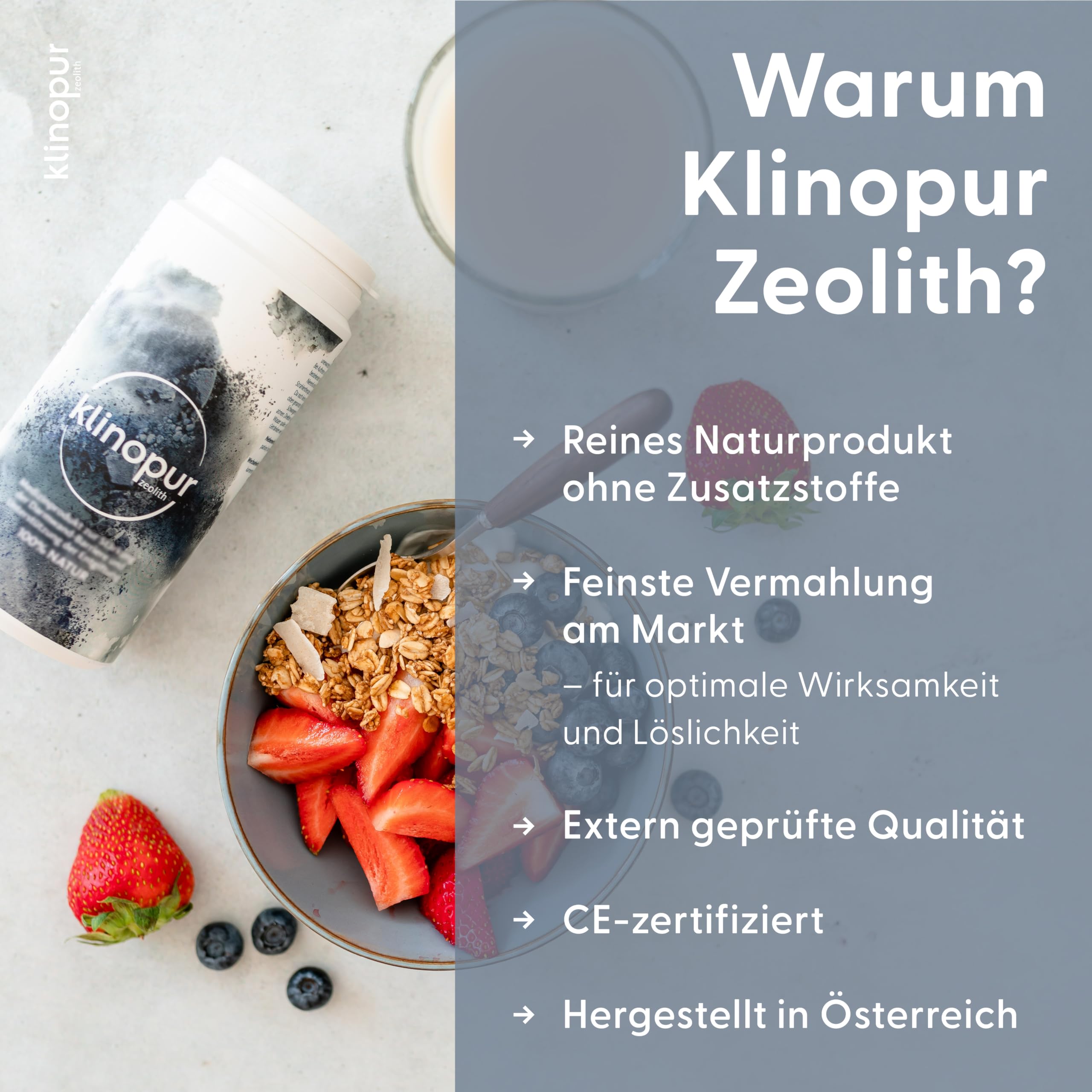 Zeolith 400g Premium Produkt, 100%, [4 µm ultrafein], Klinoptilolith, Zeolith Pulver