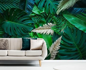 Tropical Wallpaper, 151X105Mural Wallpaper for Wall,Jungle Wall Mural for Bedroom Living RoomNot Peel n Stick