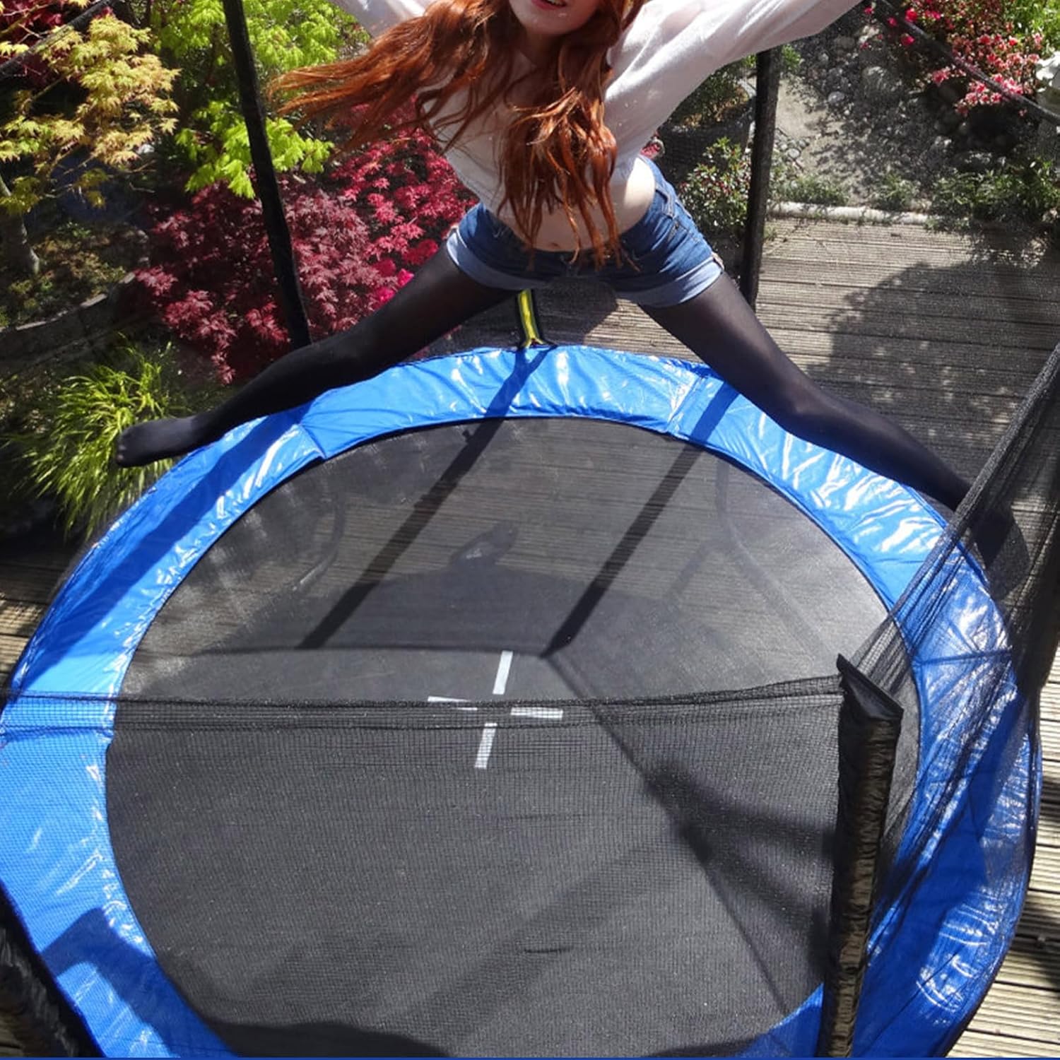 Milisten Trampoline Pad Cover Mat -Tearing for Jumping Bed Round Padding Weather-Resistant Safety for Bouncing