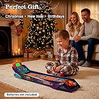 Vista 9 de Juego de Bola de Callejón — Juego de Mesa Electrónico de Rodar y Puntuar, Puntuación Automática con Luces y Sonido, Lanzador con Manija — 1-2