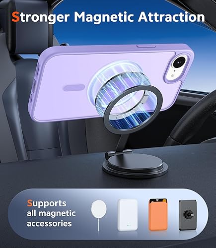 Miniatura 550 de Fntcase Funda para iPhone 15 Plus y 14 Plus de 6.7 pulgadas, magnética, a prueba de golpes de grado militar, antiamarilleo, delgada, protectora